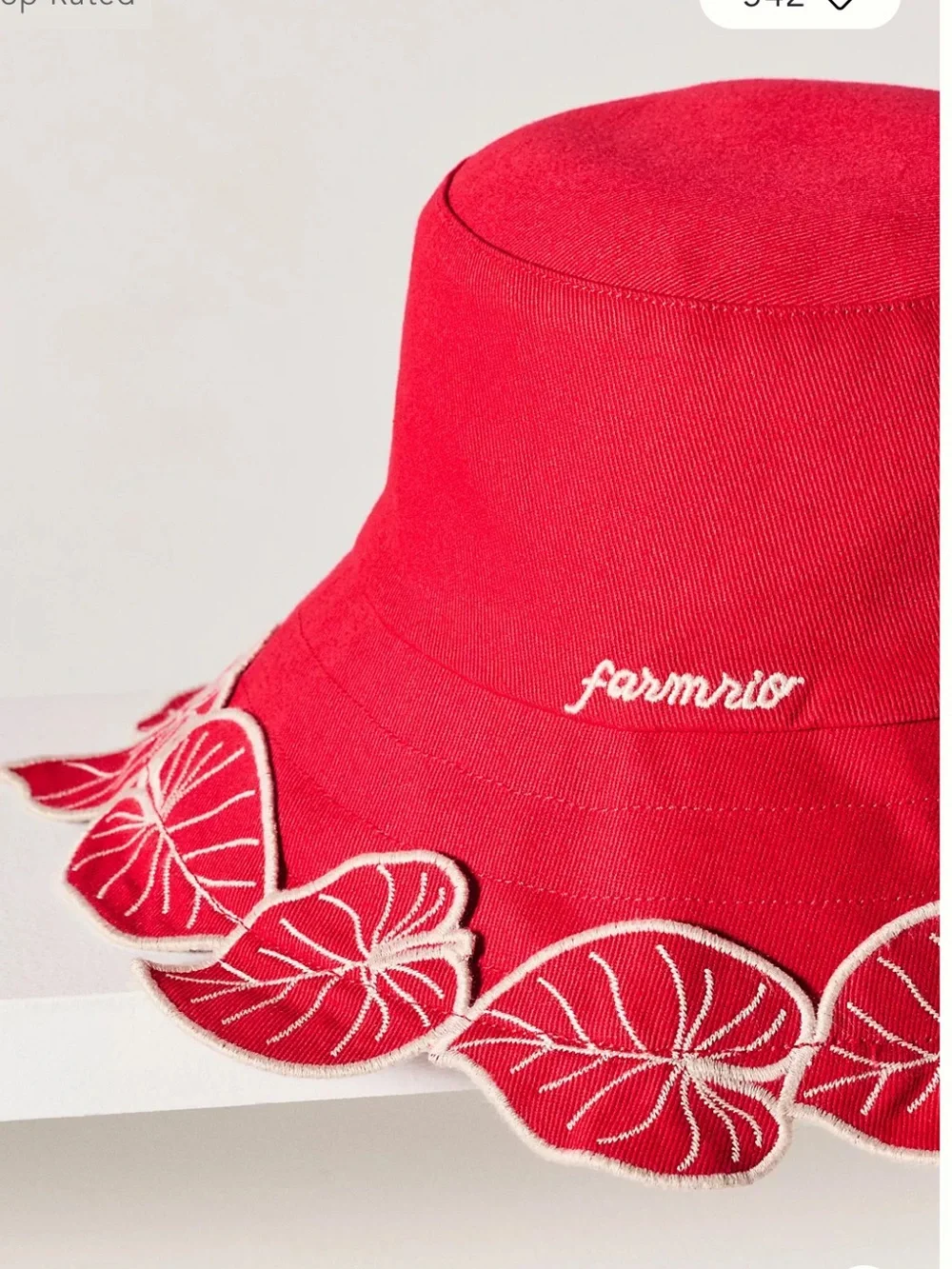NWT retail $98 size ALL #Anthropologie,#FarmRio. “Leaf Trim Bucket Hat”.